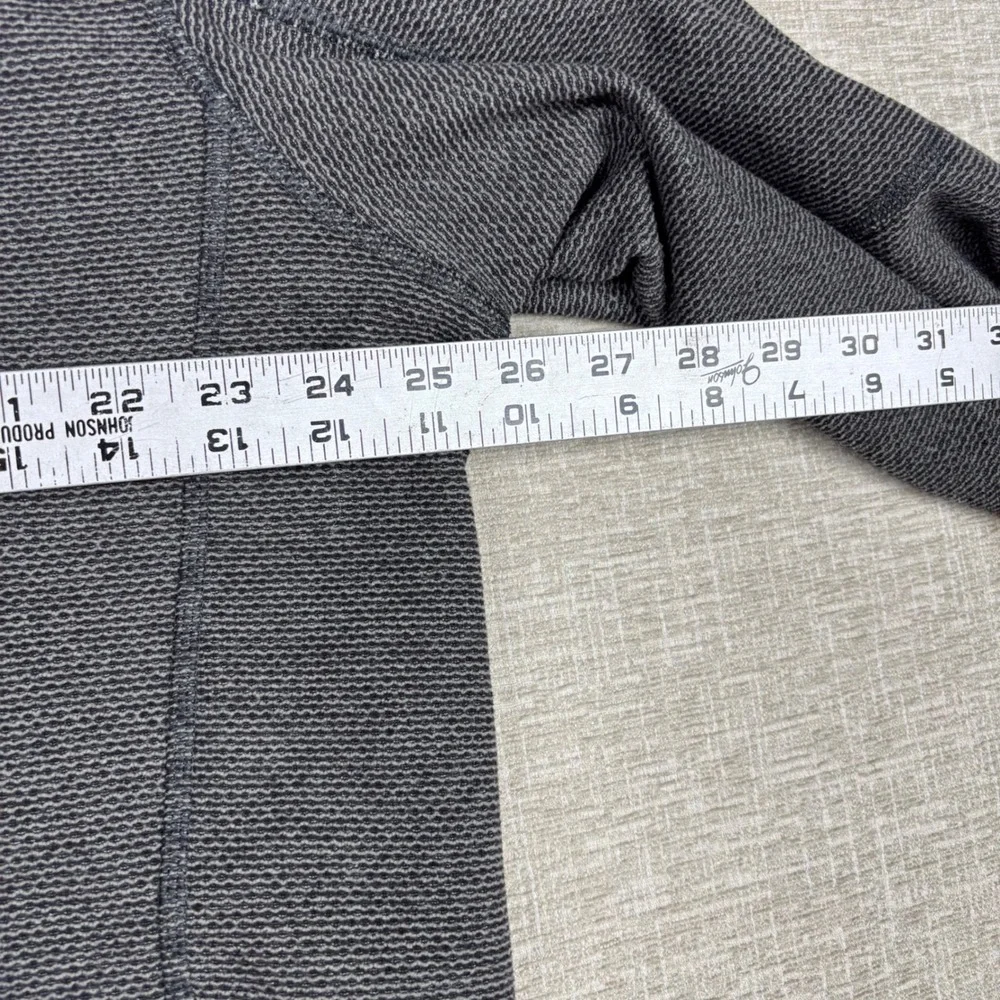 The North Face Mens XL Full Zip Textured Knit Jacket Charcoal Gray Red Logo